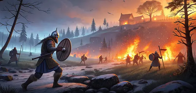 Viking battle scene